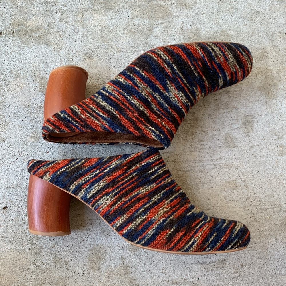 Jeffrey Campbell Yucca Striped Multi Colored Heeled Mules - Picture 6 of 16